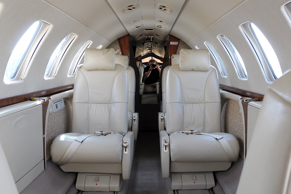 Cabin of Cessna 525B CitationJet 3