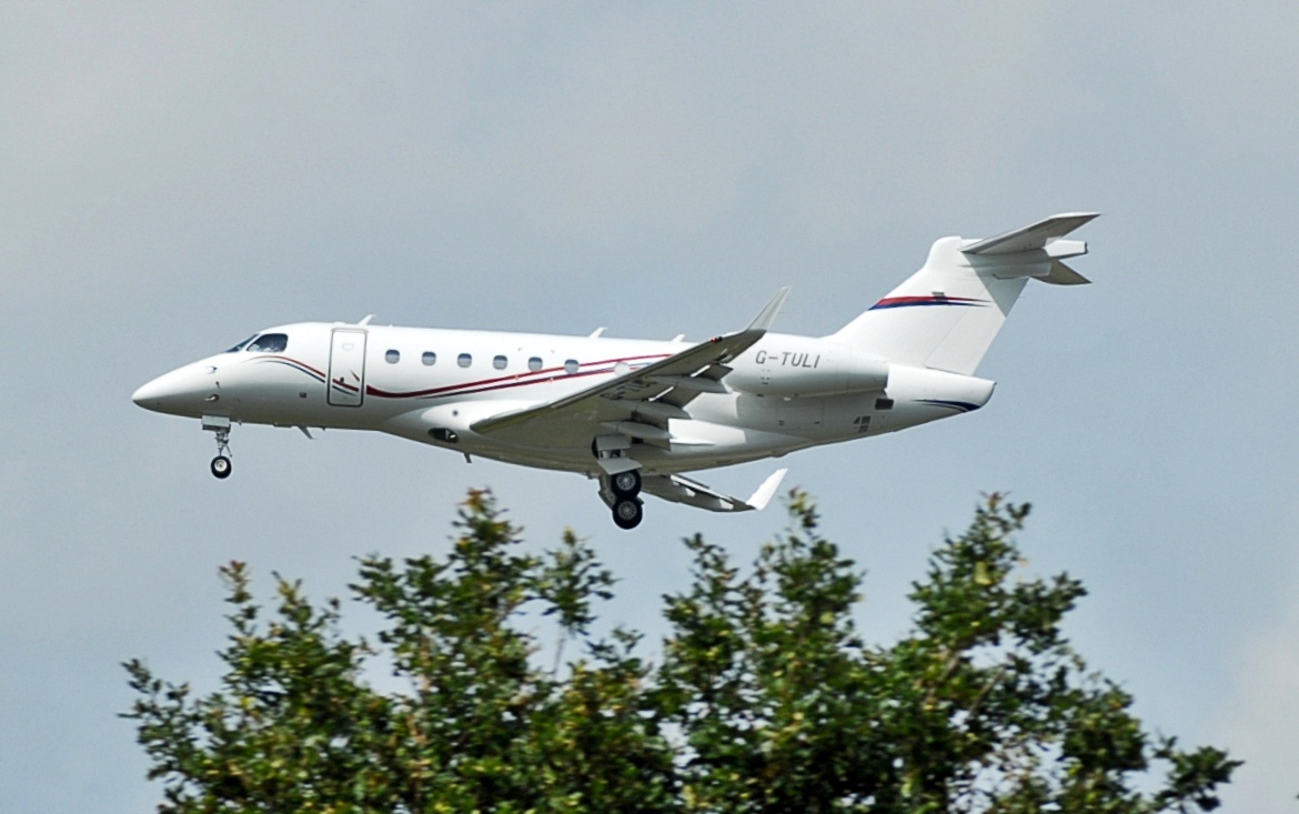Embraer Legacy 500 (G-TULI) at Manchester Airport, 2020