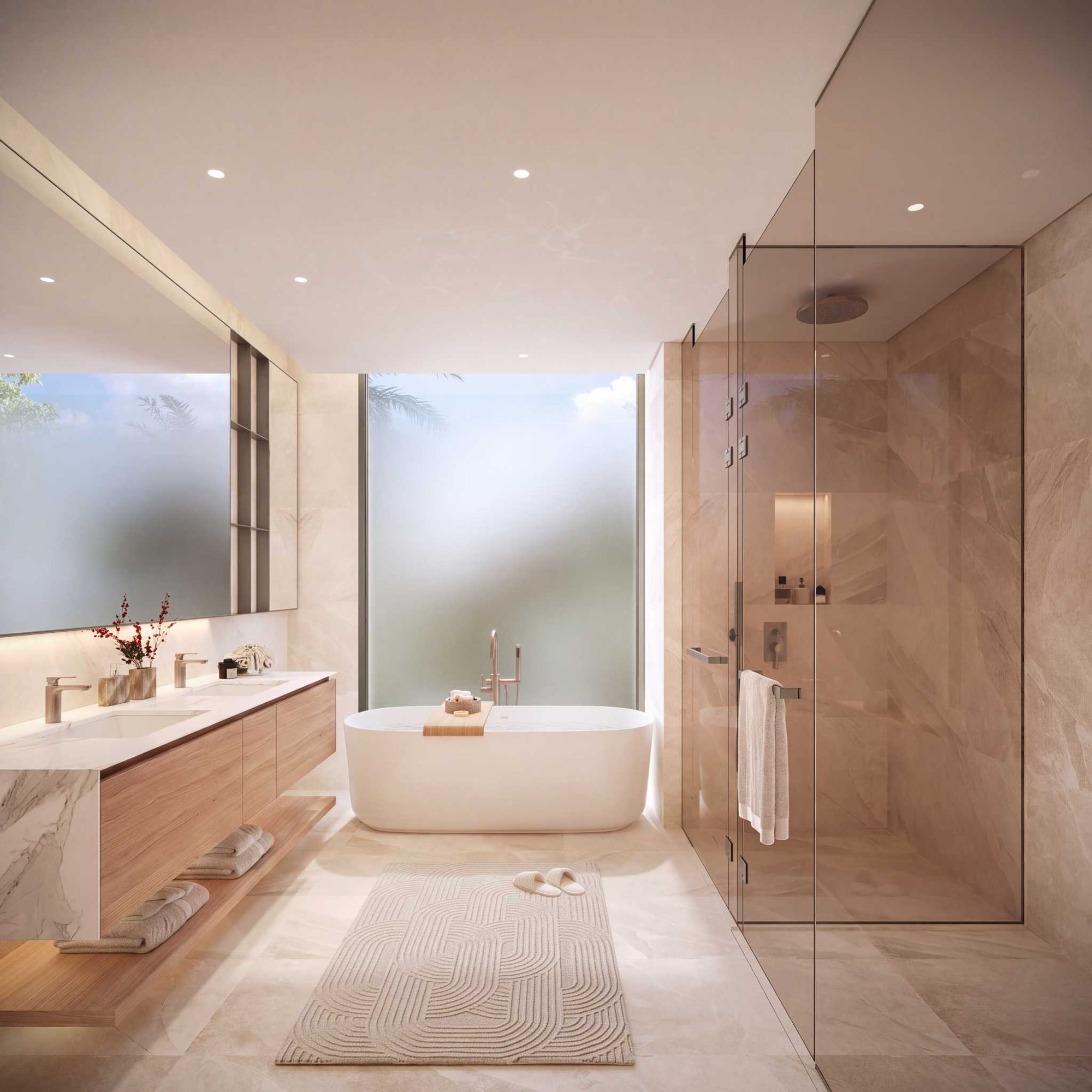 Developer floor-plan diagrams for Talay Beach villas, showing room layouts across the bedroom counts