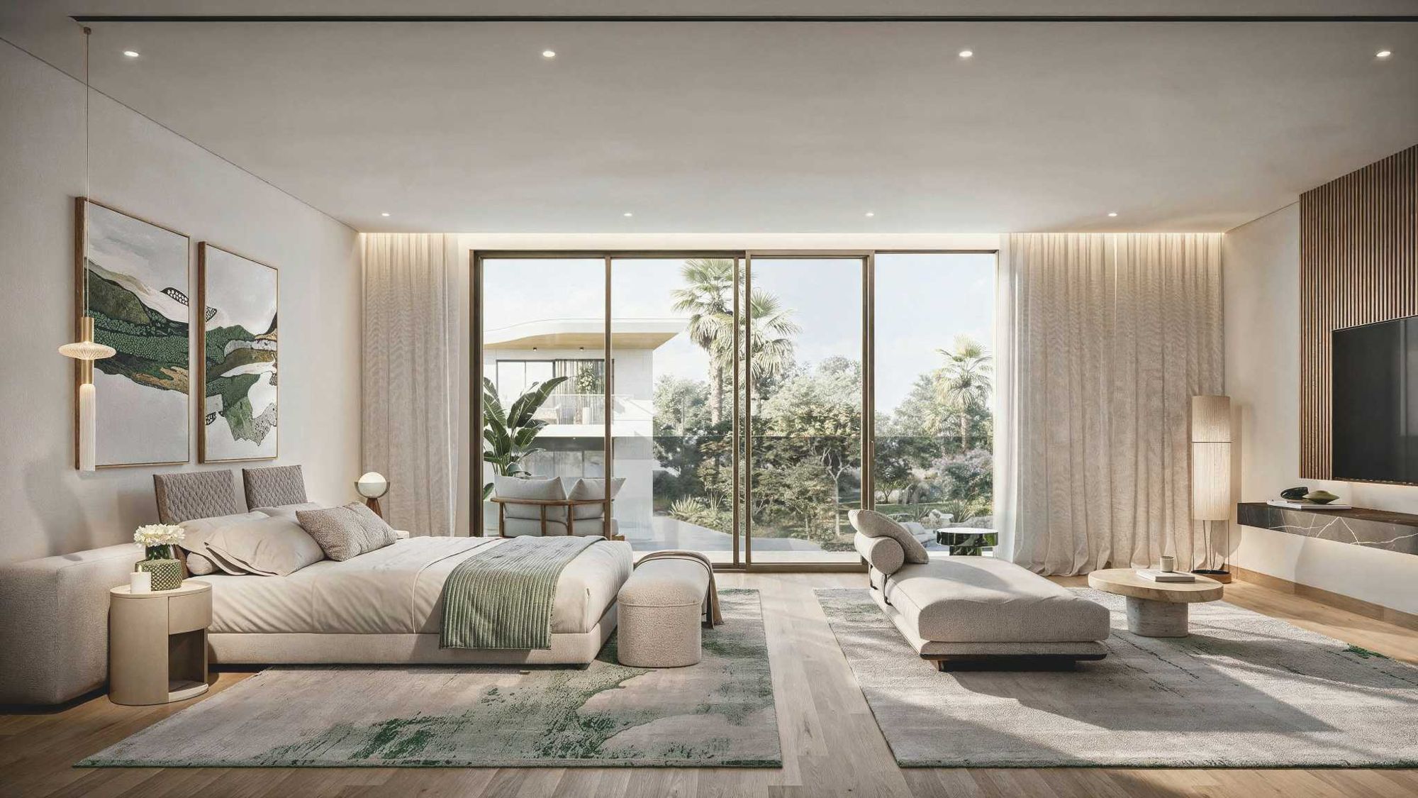 Developer rendering of the Marsa Al Saadiyat marina, with berths, waterfront buildings and villas along the coast