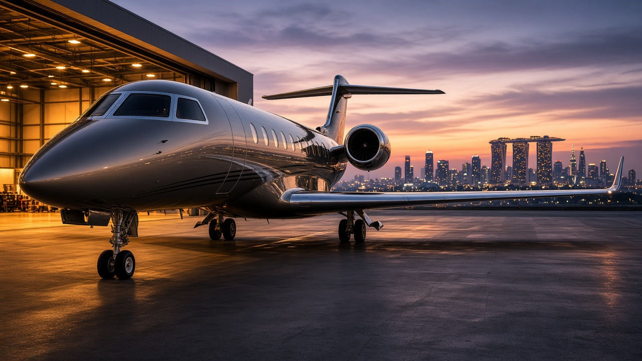 Private jet arrival for the Singapore Grand Prix — Limitless Sky charter